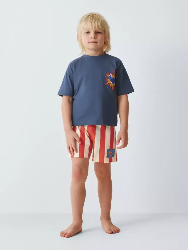Детский короткий пижамный комплект Disney из хлопка с вышивкой, винтажный индиго Brand Threads — фото 2