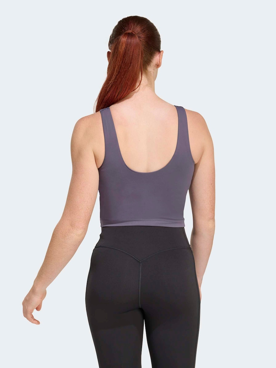 Спортивный топ-бралетт ADIDAS PERFORMANCE Studio All Me, темно-серый — фото 3