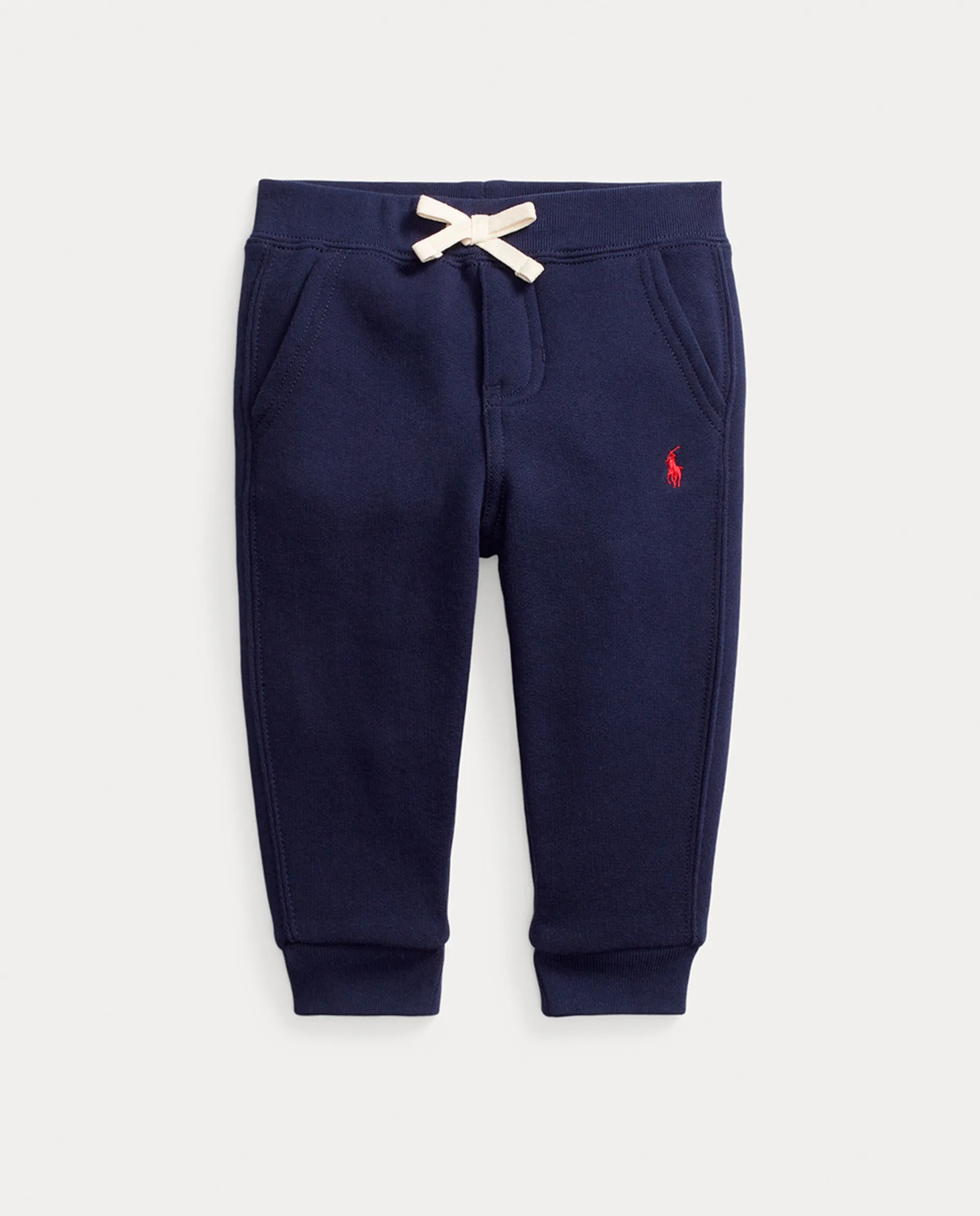 

Детский спортивный штанишки для мальчика в стиле джоггер из флиса Polo Ralph Lauren, темно-синий