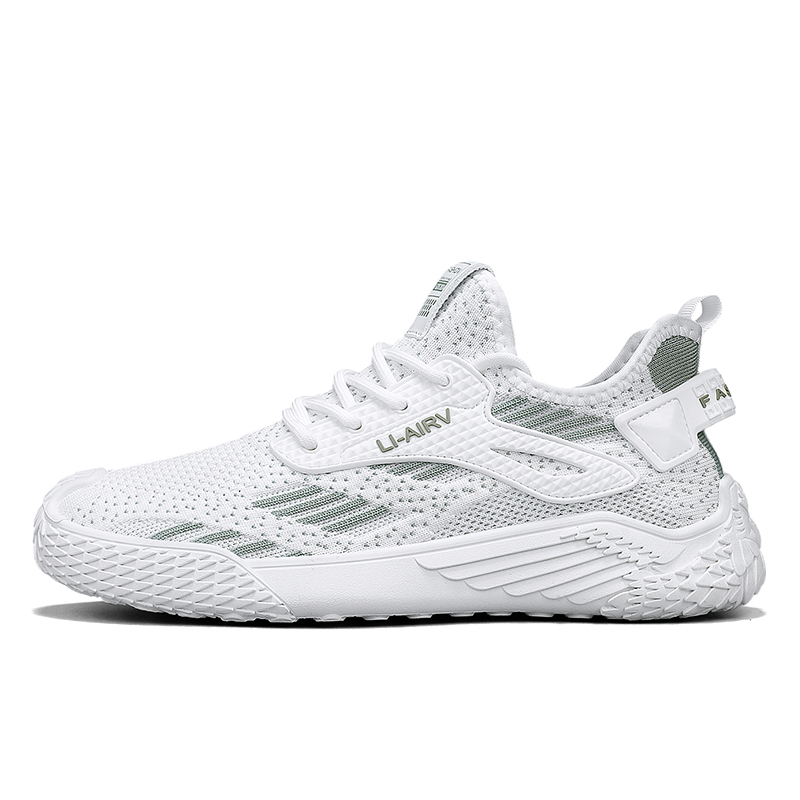 

Износостойкие дышащие низкие повседневные туфли для мужчин JANECO, White Green