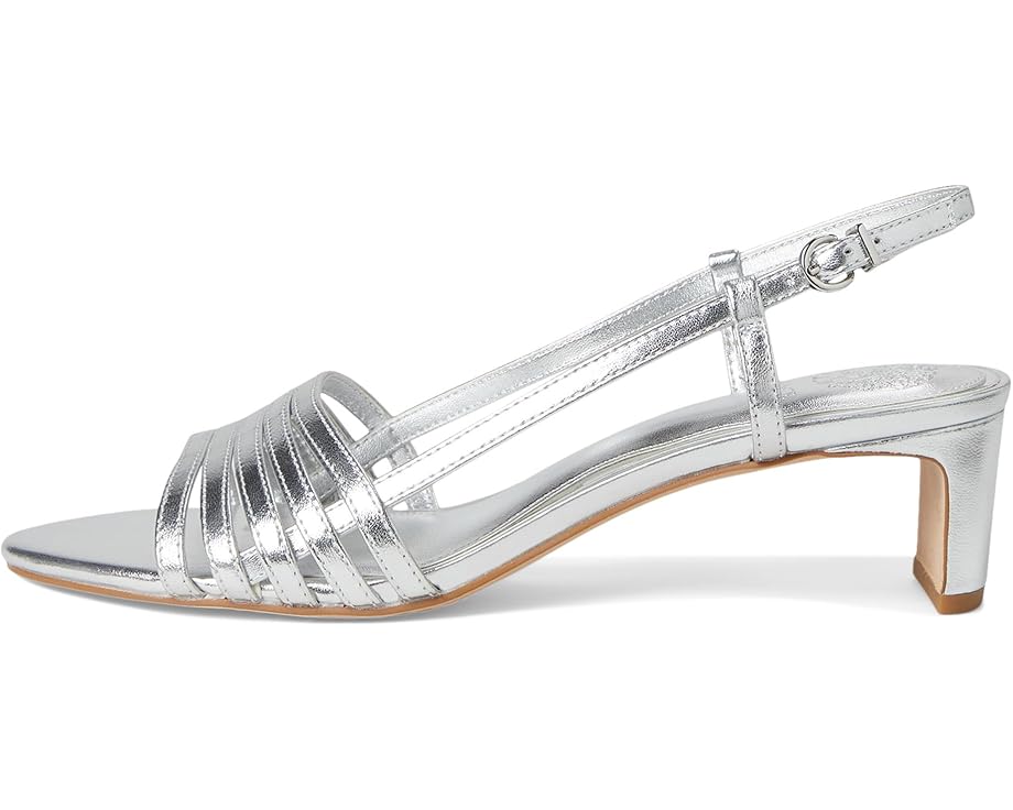 Туфли Vince Camuto Layton Strappy Kitten Heel Sandals, цвет Lux Silver — фото 4