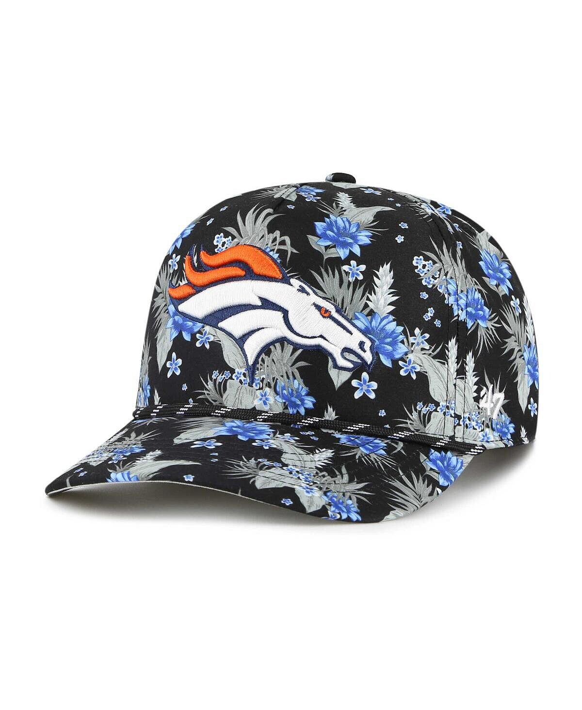 

Мужская черная регулируемая кепка Denver Broncos Dark Tropic Hitch '47 Brand