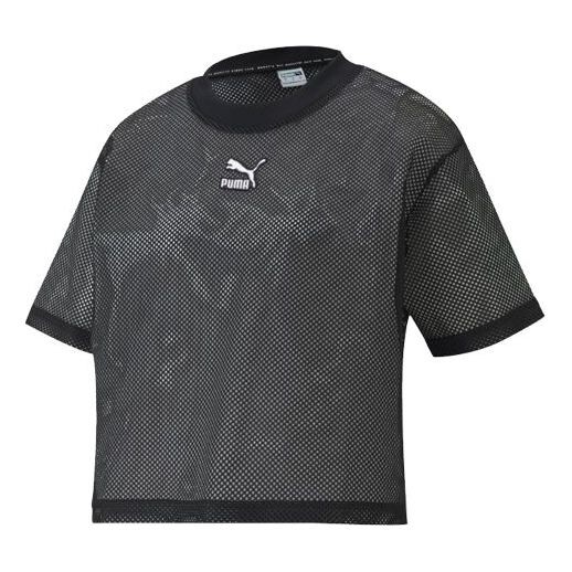 

Футболка round neck casual mesh short sleeve black Puma, черный