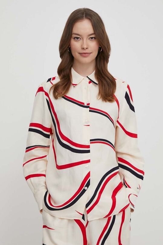 

Рубашка из смесового льна Tommy Hilfiger, мультиколор