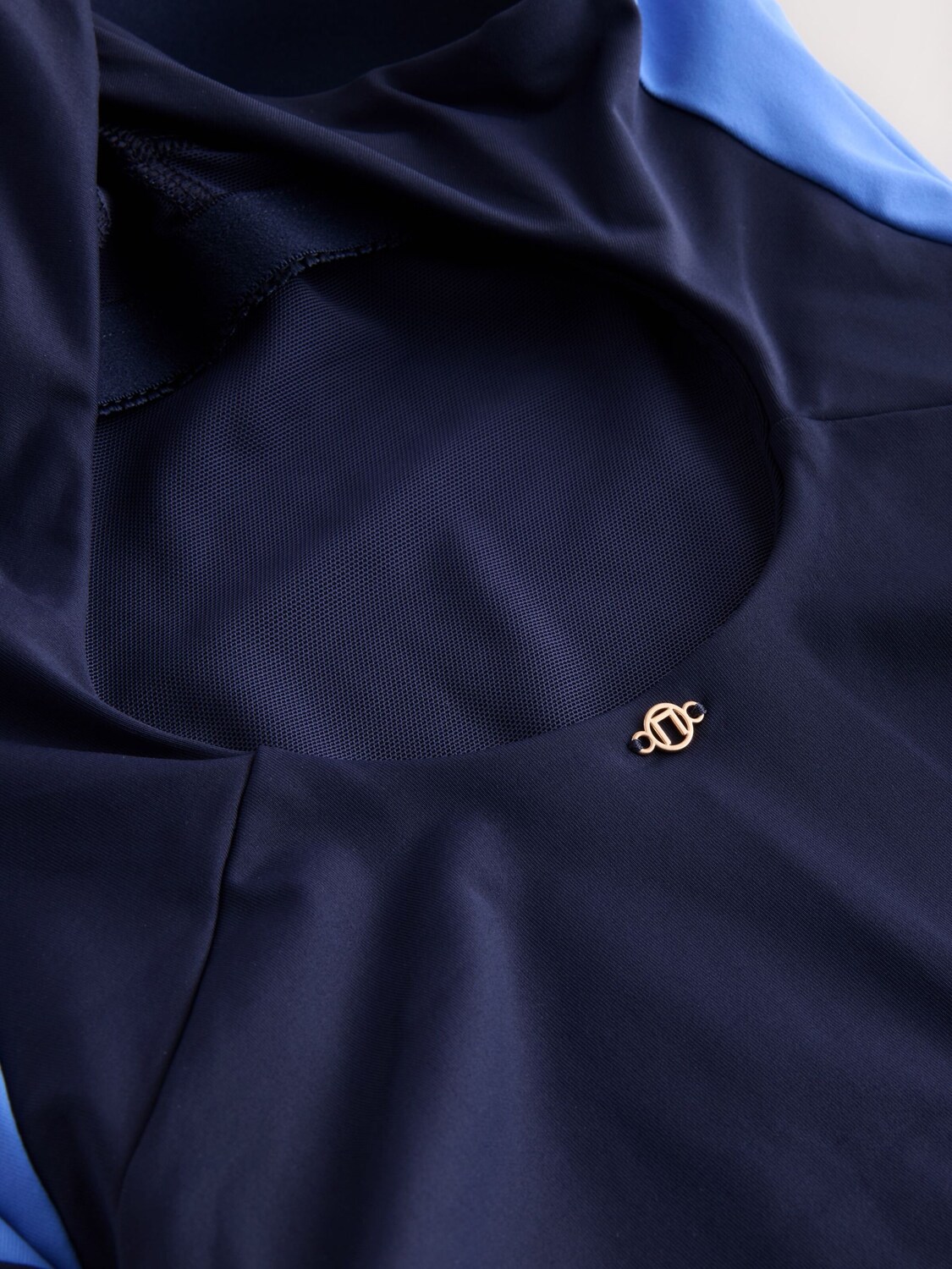 Next Купальник с высоким горлом в цвете Navy, Sky Blue — фото 3