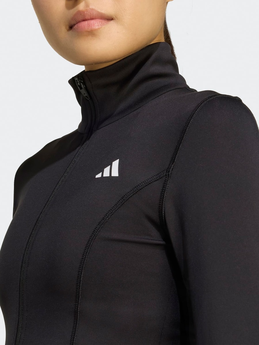 Спортивная толстовка с капюшоном на молнии ADIDAS PERFORMANCE Opt Ess, черный — фото 3