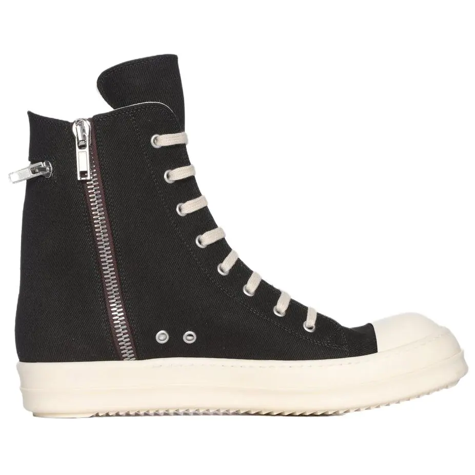 Rick Owens DRKSHDW Кеды Concordians High top Canvas Shoes Men's Black — фото 3
