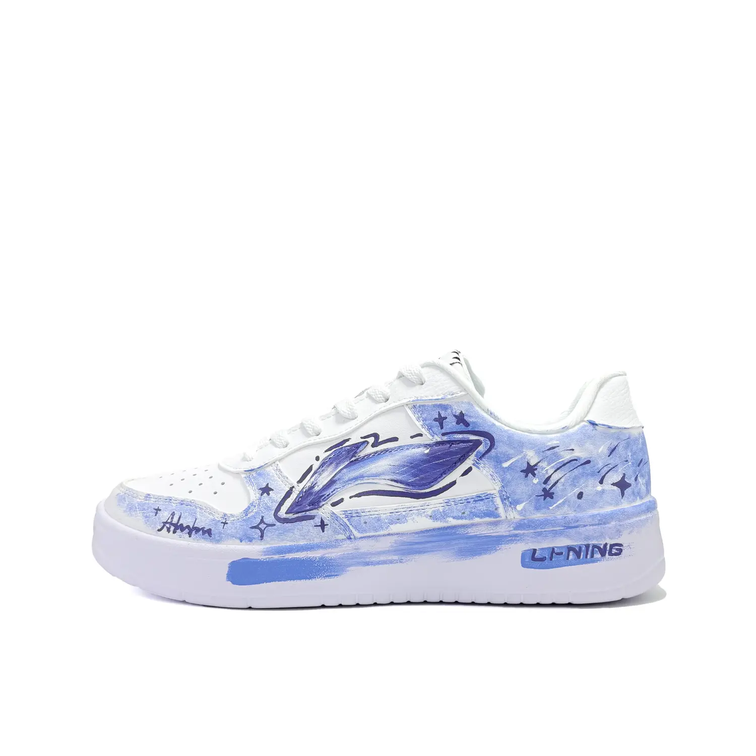 

Плавающие скейтбордные кроссовки Li Ning Floating Boat: износостойкие, легкие и дышащие, низкие, унисекс., светлый фиолетовый