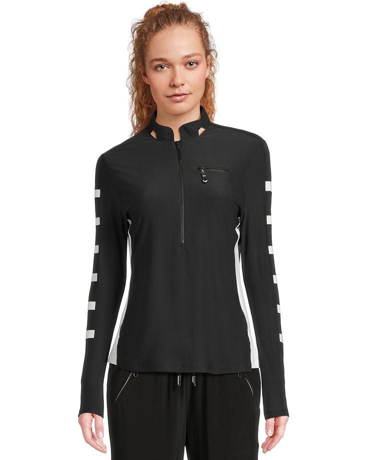 

Топ Jamie Sadock Long Sleeve 1/4 Zip Top, черный
