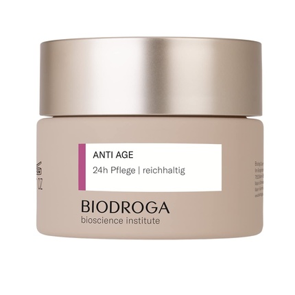 

Biodroga Anti Aging 24-часовой крем для лица, насыщенный, 50 мл - Укрепляющий уход за лицом против морщин, дневной крем, ночной крем, веганский институт биологических наук