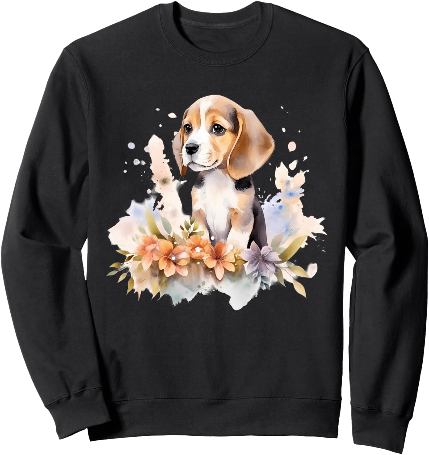 

Толстовка с изображением бигля, выполненная в акварельном стиле Funny Beagle Gifts For Dog Lovers And Owners, черный