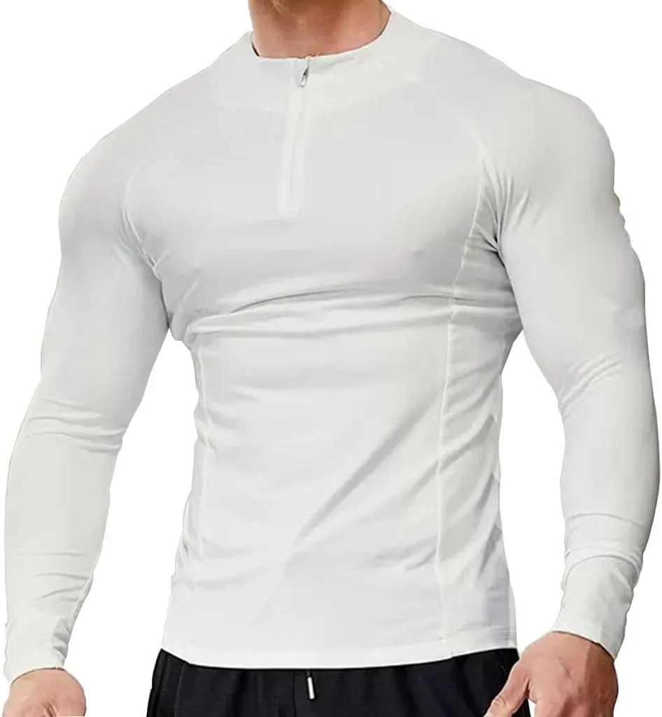 

Мужская компрессионная футболка Slim Fit с длинным рукавом BaMfy