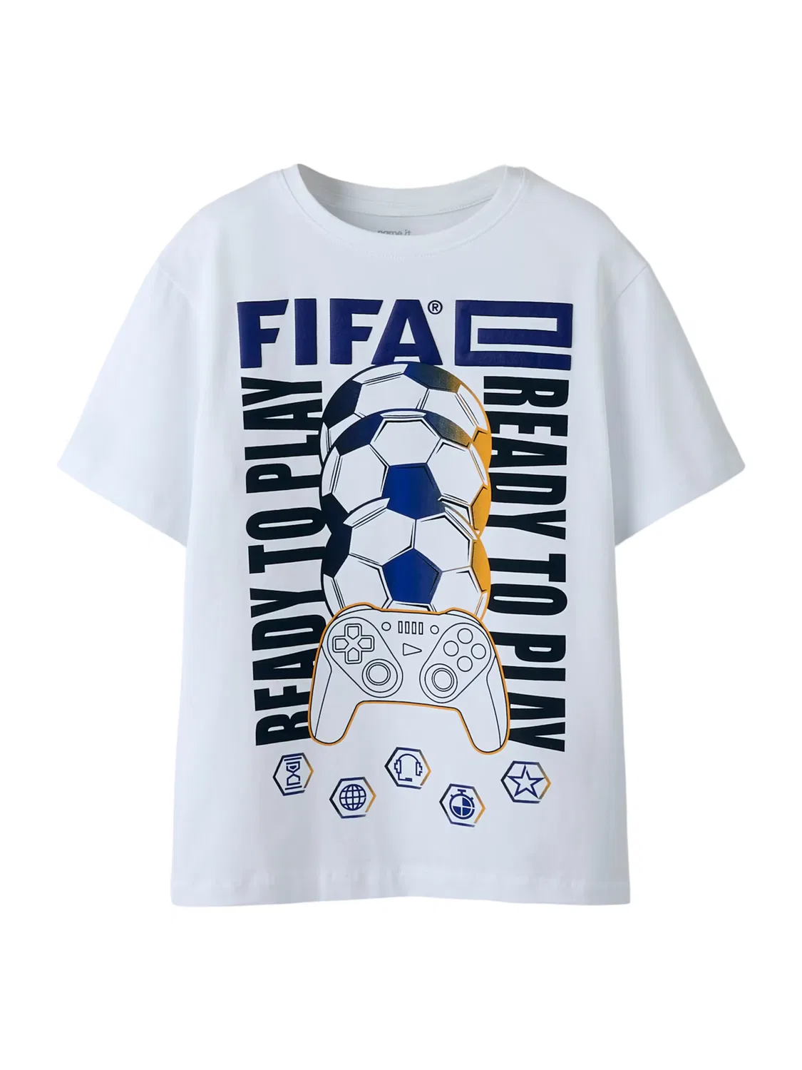 Футболка 'NKMAsekel Fifae' Name It, White