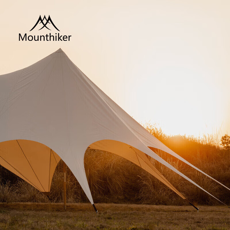 

Jingdian Guangnian Camping Большой навес из непромокаемой ткани Sanzifeng Hardcore Oxford Cloth