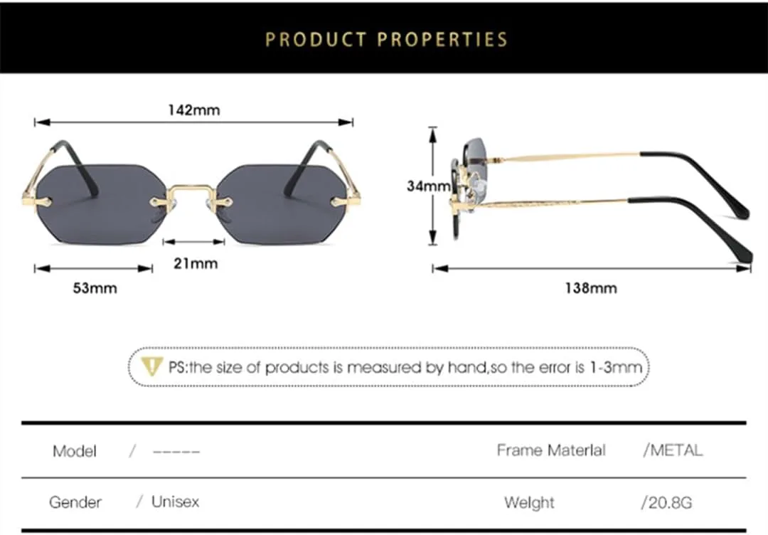 

Модные винтажные солнцезащитные очки без оправы для женщин и мужчин, роскошные дизайнерские популярные солнцезащитные очки в маленькой оправе для женщин SZVVBKK, Gray