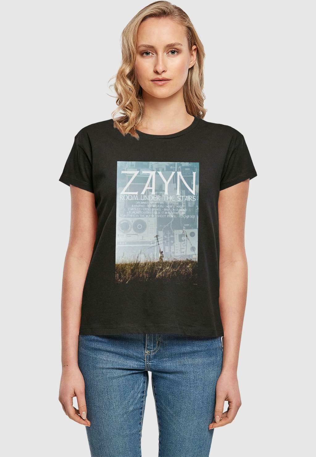 

Футболка с принтом ZAYN - TRACKLIST ANTANNAE BOX TEE Merchcode, черный
