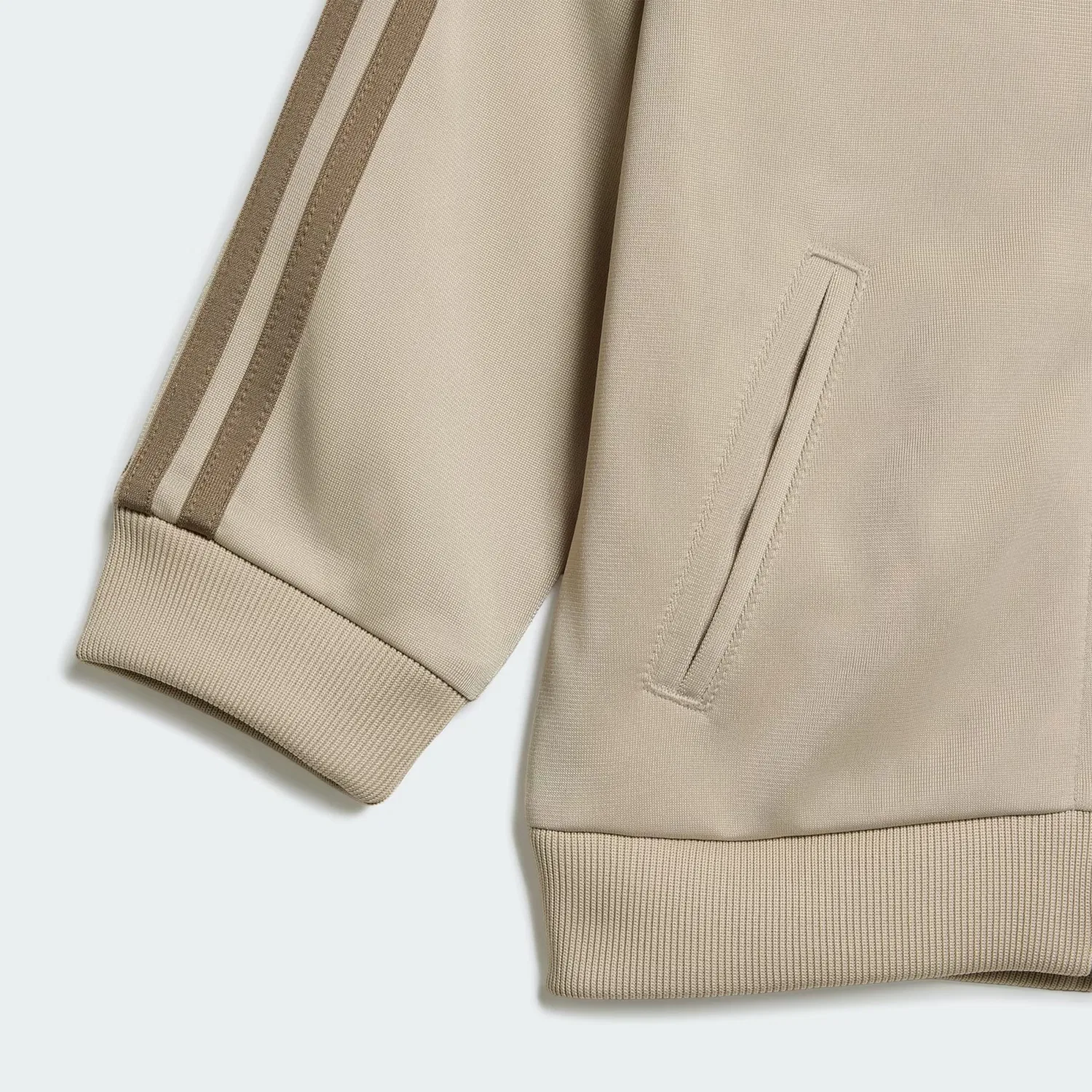 Спортивный костюм Adidas Originals Firebird бежевого цвета — фото 4
