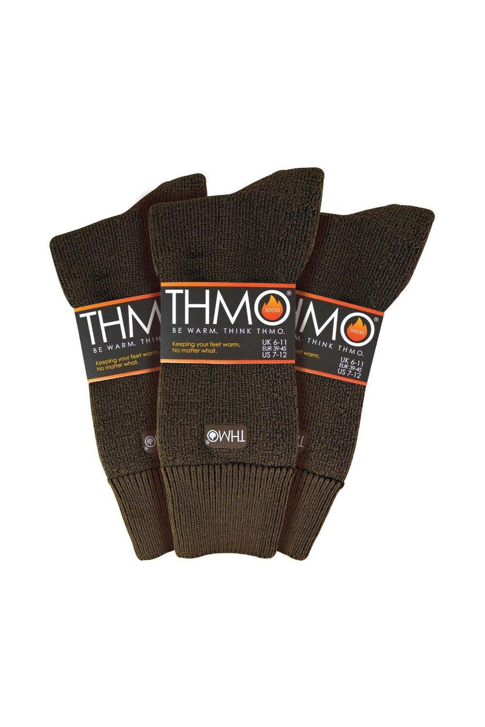 

3 пары толстых зимних термоносков с начесом внутри и комфортным верхом THMO, красный