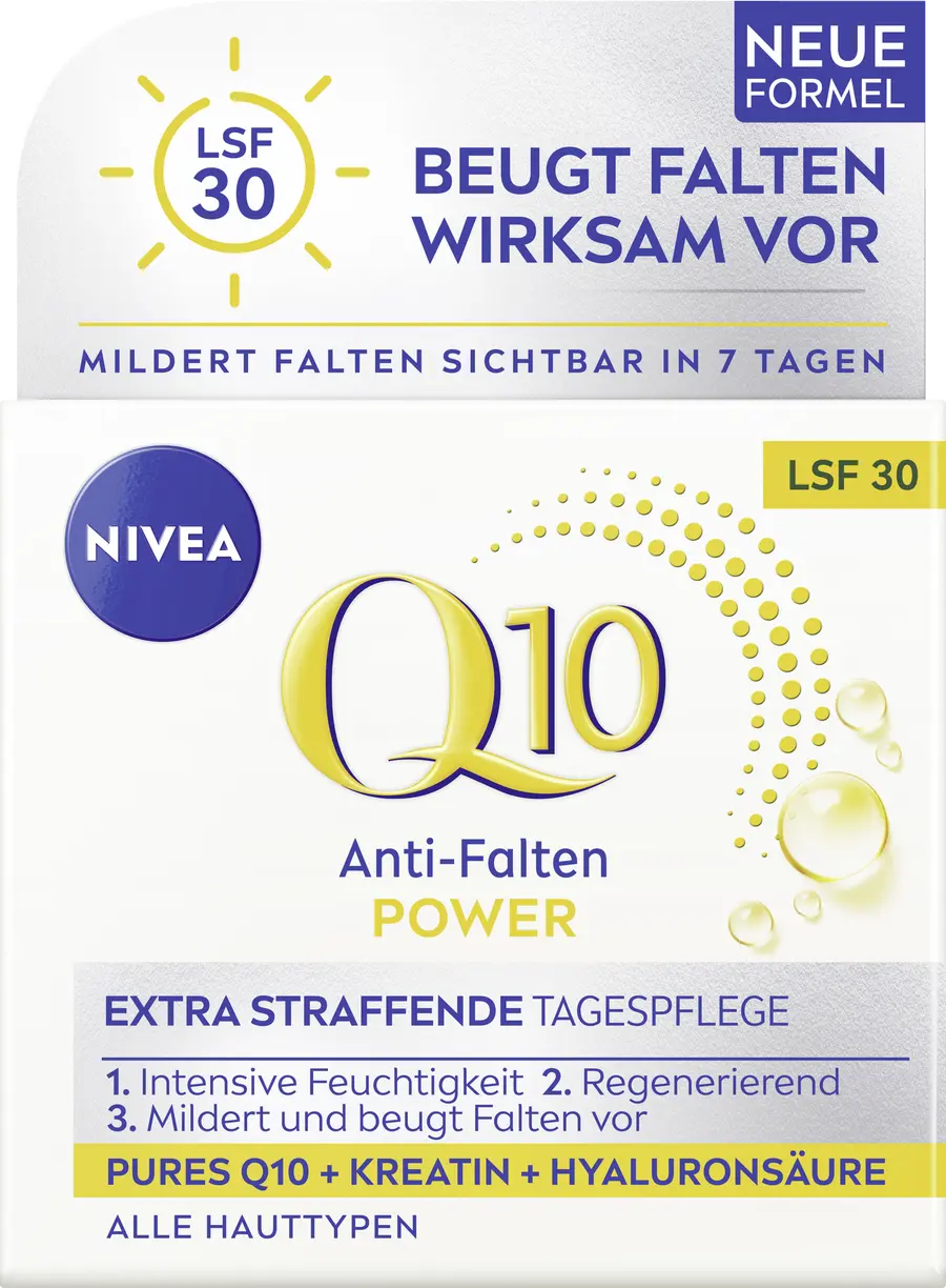 

Дневной крем NIVEA Q10 Anti-Falten Power Straffende Tagespflege LSF 30