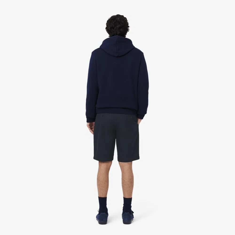Мужские твиловые шорты-бермуды тёмно-синие от Lacoste — фото 3