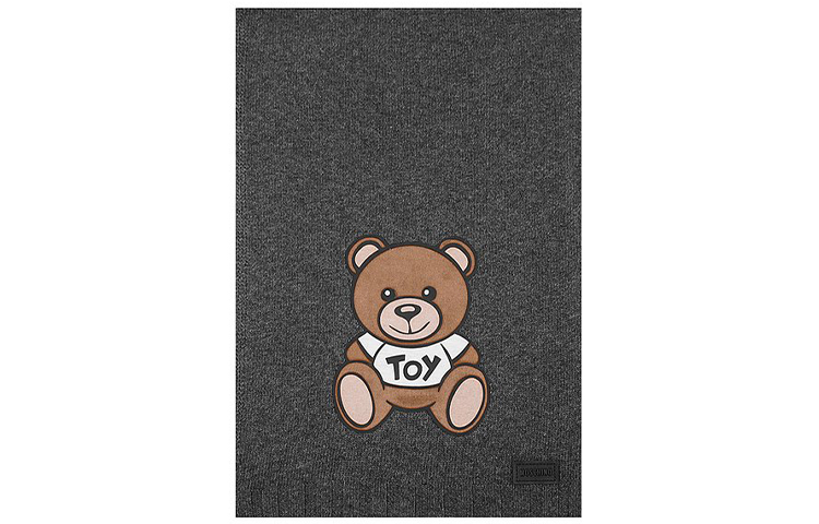 

MOSCHINO Шаль унисекс темно-серая, Dark Gray