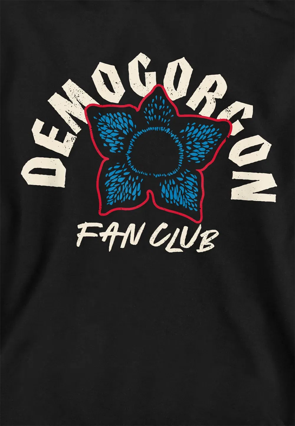 Детская худи Stranger Things Demogorgon Fan Club, черный, черный — фото 2
