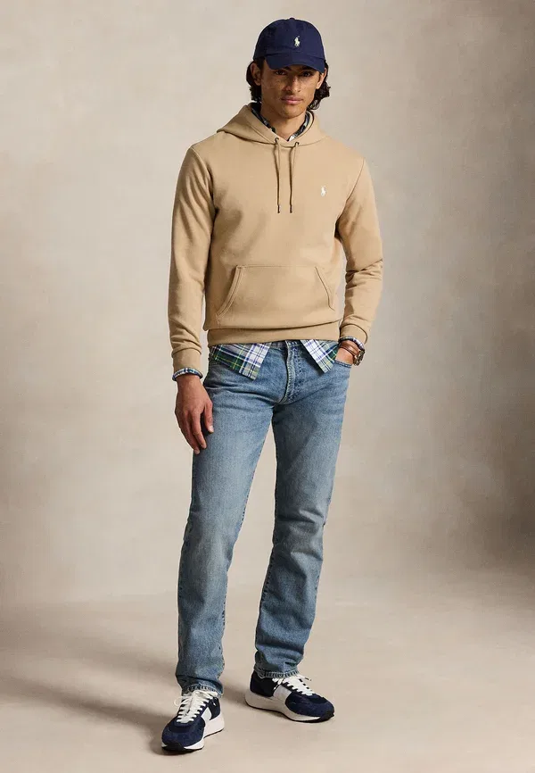 Толстовка с капюшоном двойной вязки Polo Ralph Lauren, цвет винтажный хаки — фото 2