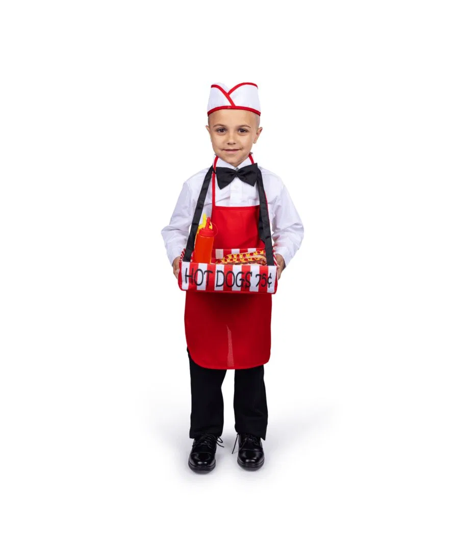 Костюм продавца хот-догов - для детей, мальчиков и девочек Dress Up America, красный