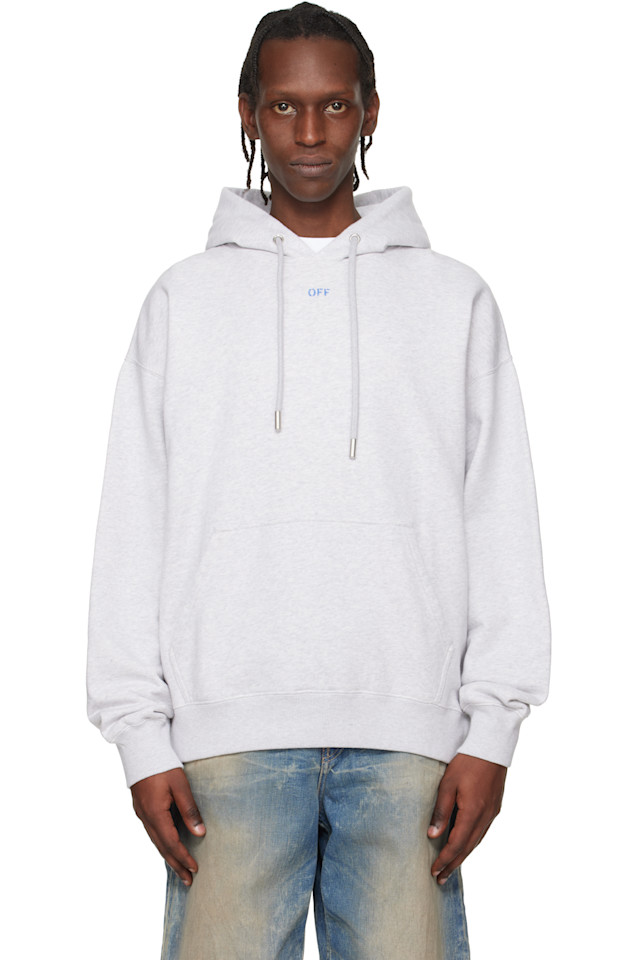 

Off-White Толстовка для скейтбординга с трафаретной стрелкой серого цвета
