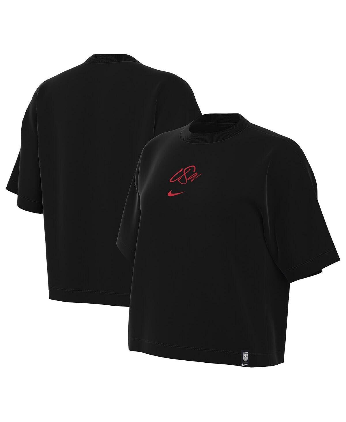 

Женская черная футболка USWNT Fearless Nike, черный