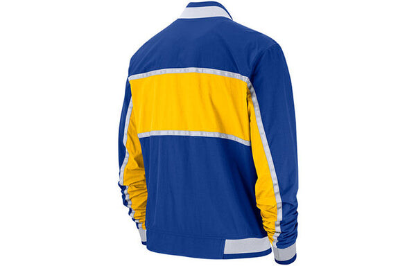 Куртка nba golden state warriors basketball sports colorblock jacket blue Nike, синий — фото 2
