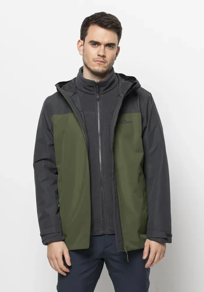 

Функциональная куртка 3-в-1 Jack Wolfskin "TAUBENBERG 3IN1 JKT M " (2 шт.), с капюшоном, зеленый