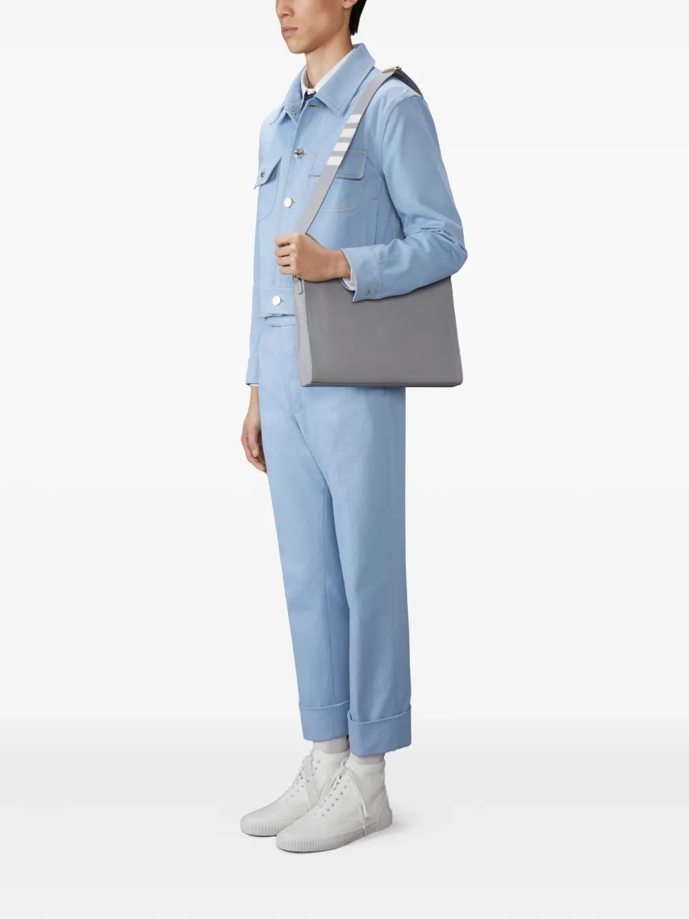 

Сумка на плечо 4-bar THOM BROWNE, серый