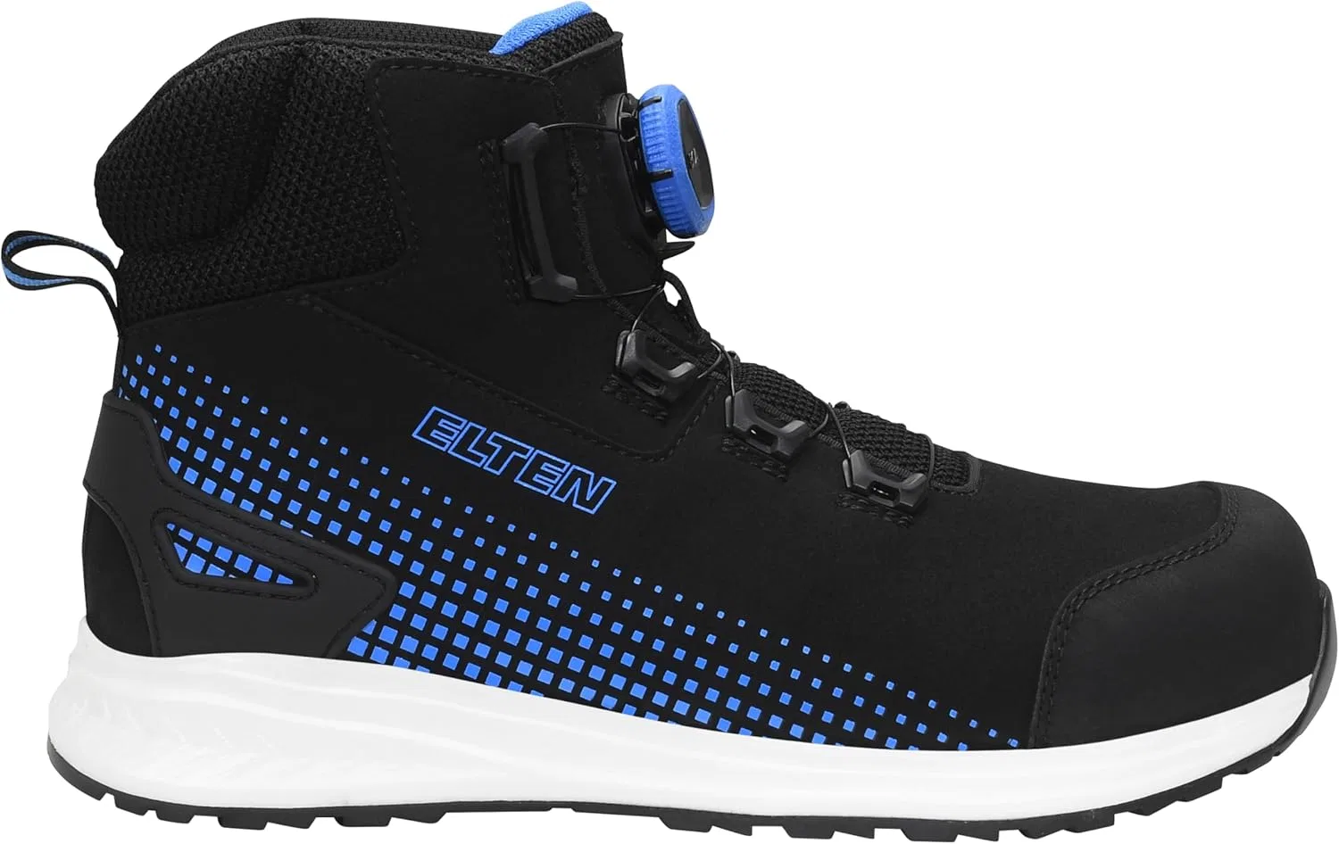Защитные ботинки ELTEN JORAN BOA Blue Mid ESD S3L, женские и мужские, текстильные, с пластиковым носком, легкие, спортивные, черно-синие — фото 2