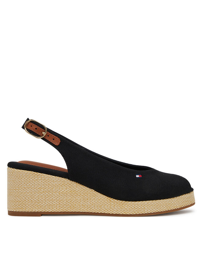 Эспадрильи Flag Mid Wedge Espad Slingback FW0FW08595 Tommy Hilfiger, черный