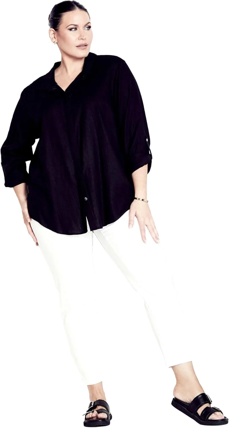 

Женские джинсы Avenue Plus Size Butter Denim Pull-On High Rise