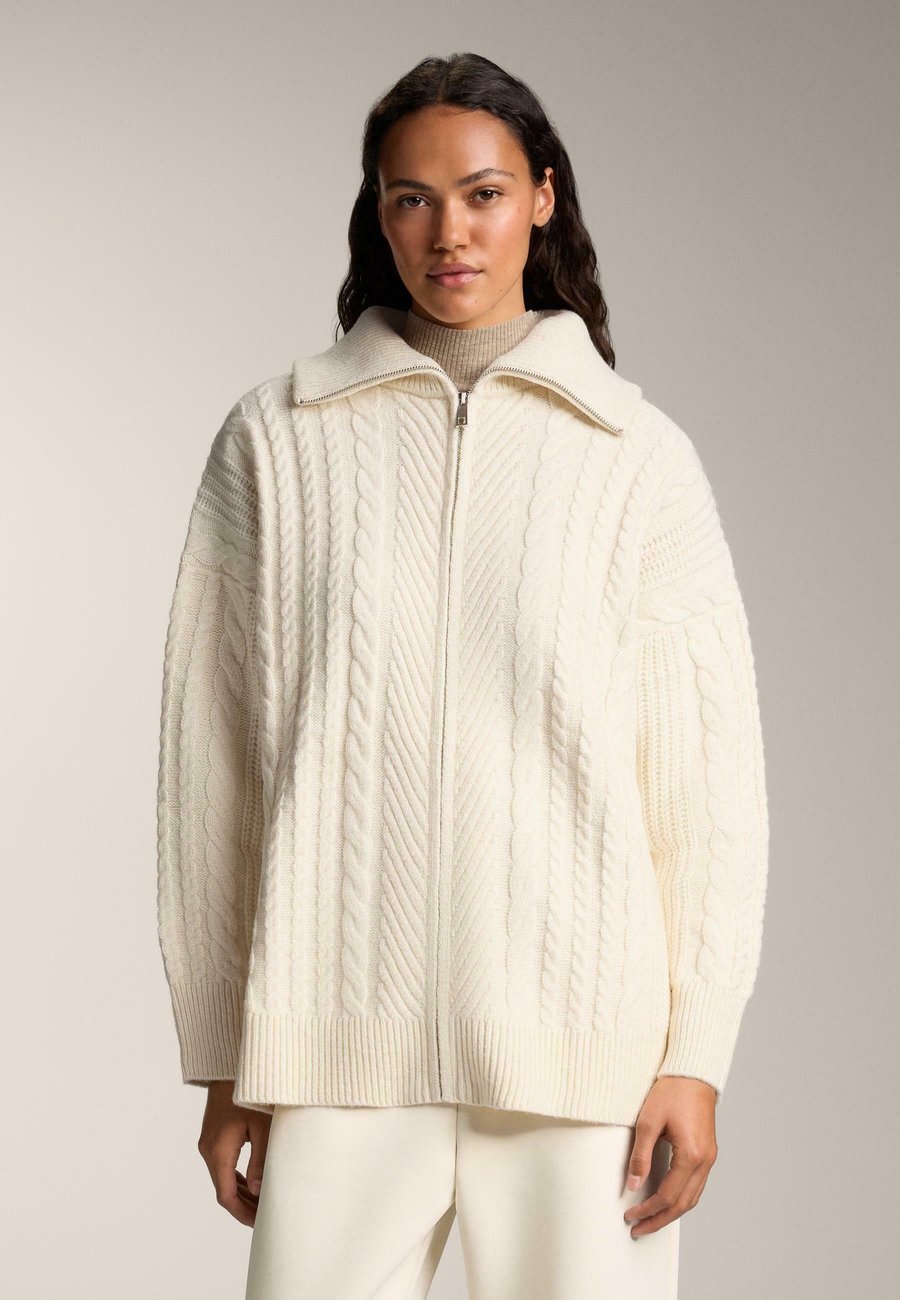 

Кардиган OYSHO HIGH NECK CABLE JACKET, Stone