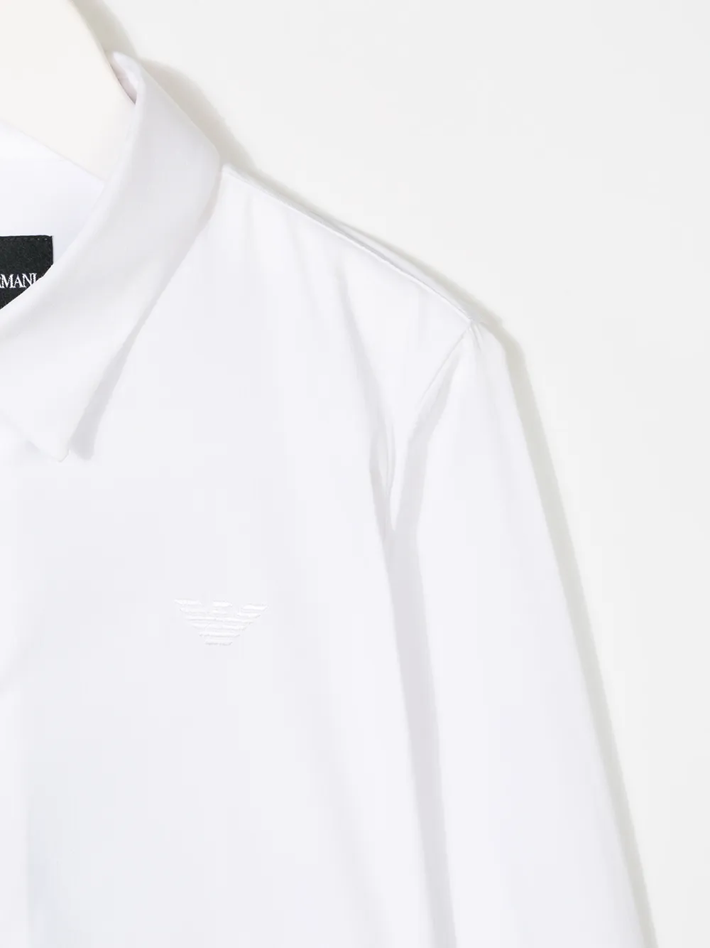 Классическая рубашка на пуговицах Emporio Armani Kids, белый — фото 3