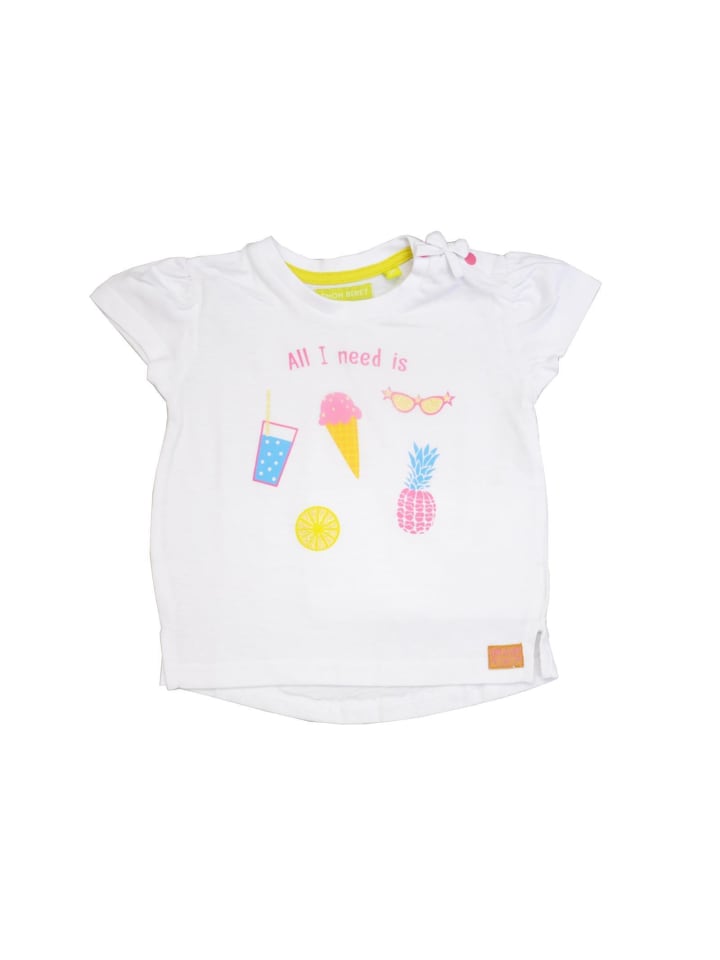 

Летняя футболка для девочки белого цвета Lemon Beret