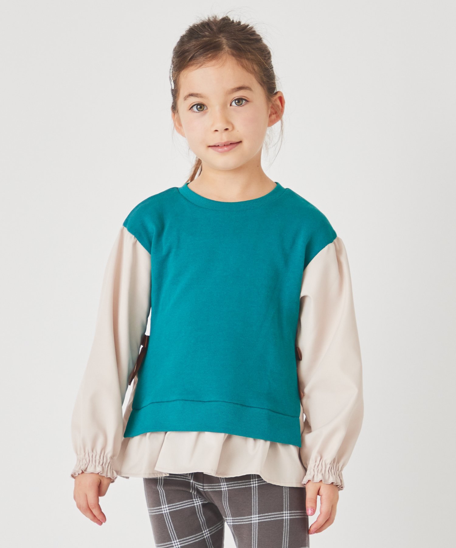 Пушистый силуэт пуловера Ever Closet, Teal Green