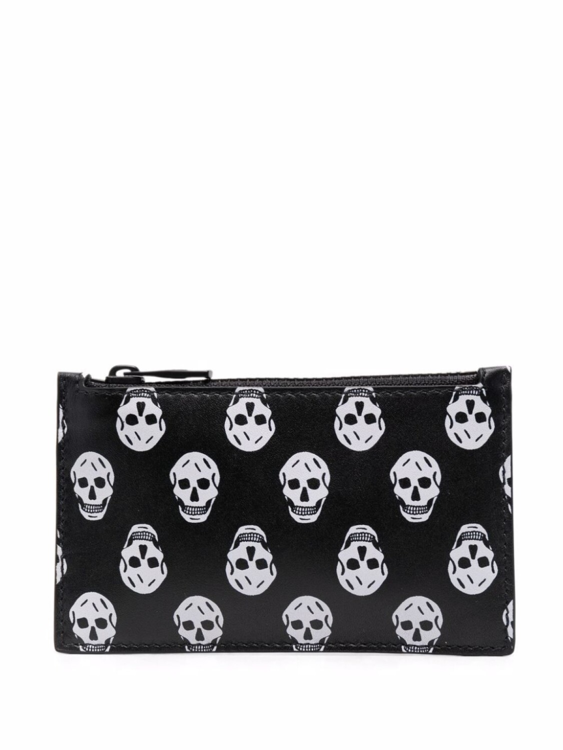

Кошелек на молнии с принтом Skull Alexander McQueen, черный