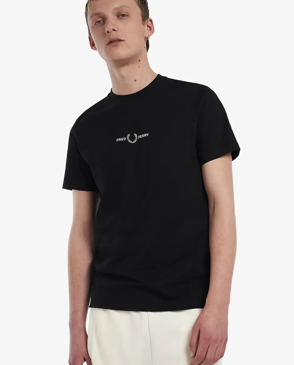 

Мужская футболка с коротким рукавом и круглым вырезом Fred Perry, черный