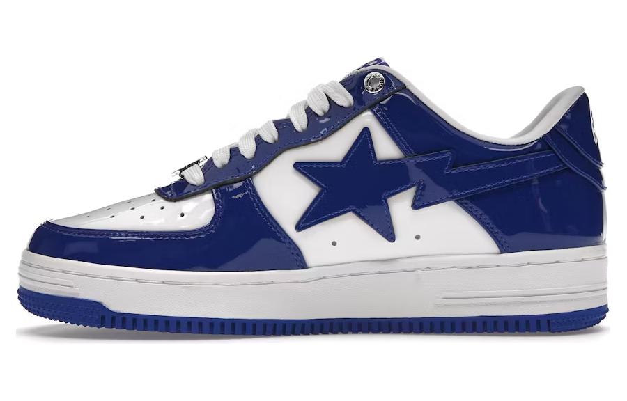 

Кроссовки A BATHING APE Bape Sta Patent Leather White Blue 2023