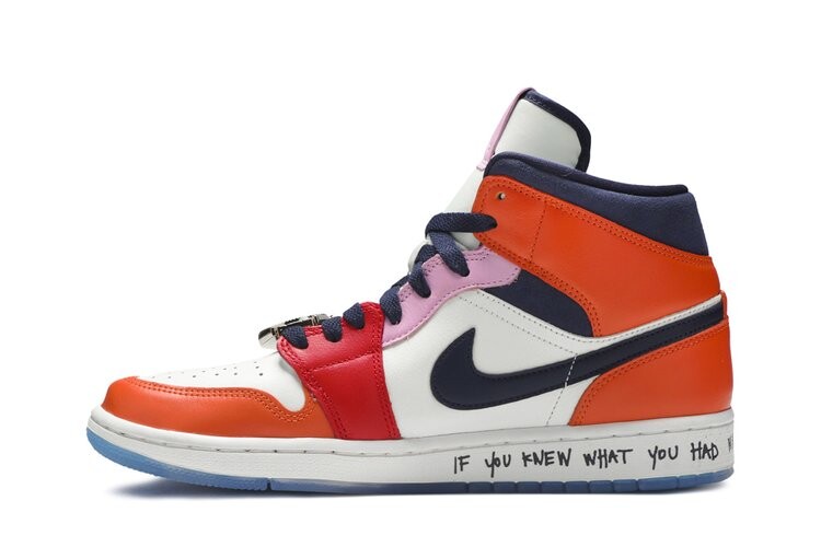 Кроссовки Air Jordan Melody Ehsani x Wmns Air Jordan 1 Mid, разноцветный — фото 3