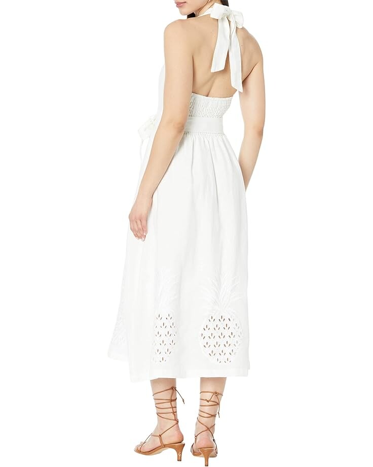 

Платье Tommy Bahama Pineapple Embroidered Midi Dress, белый