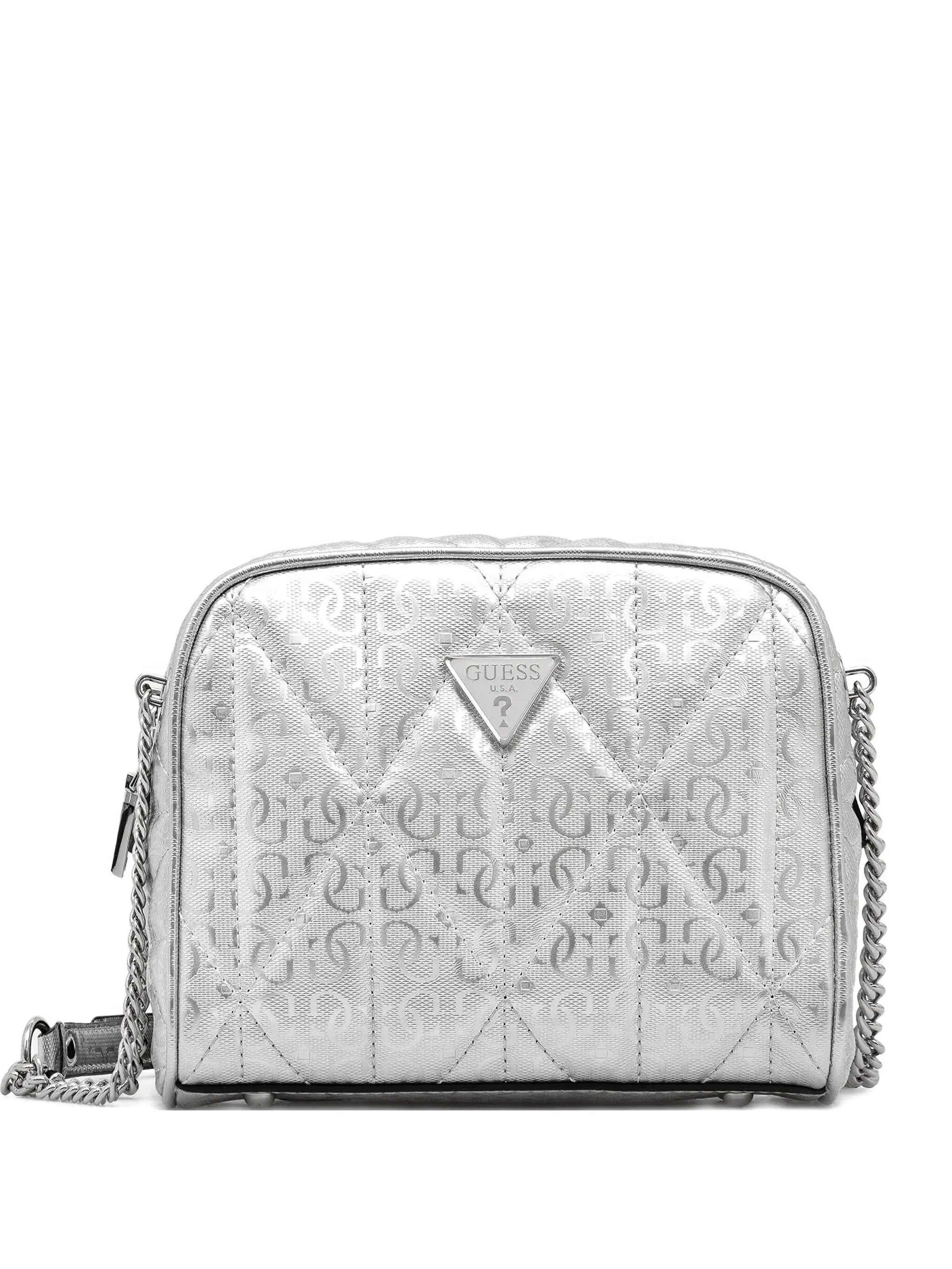 

Стеганая мини-сумка Aldina с цепочкой Guess Usa, серый