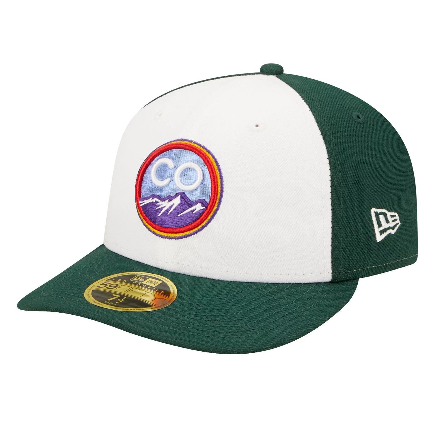 

Мужская облегающая шляпа New Era Green Colorado Rockies 2022 City Connect Low Profile 59FIFTY