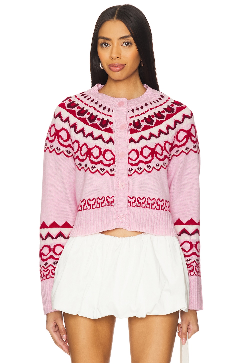 

Кардиган шантэ Loveshackfancy, цвет cherry jubilee