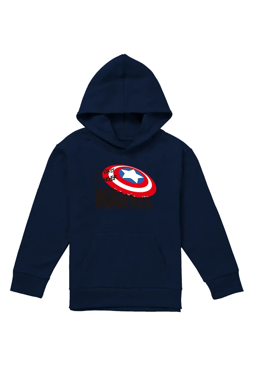 Худи Marvel Captain America First Avenger для детей, темно-синий, темно-синий