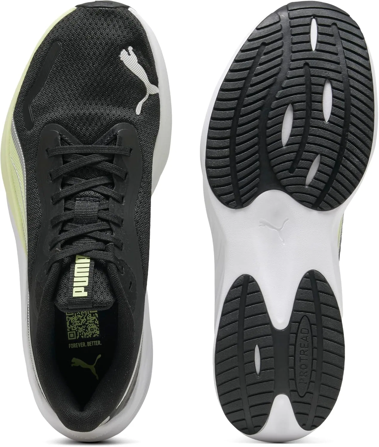 Кроссовки для бега Puma Pounce Lite Street Running Shoe унисекс, Puma Black Apple Spritz Puma White — фото 4